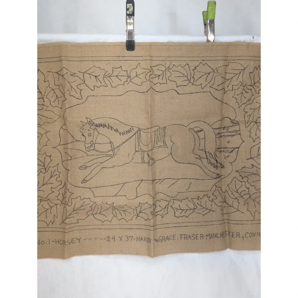 VTG Rug Hooking Pattern Horse RARE Horsey #1 Harry Grace Fraser
